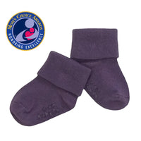 Babysoy Modern Stay on Socks Wineberry