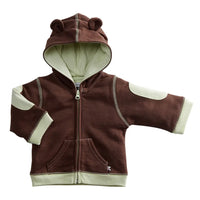 Basic Bunny Ears Fleece Hoodie Chocolate