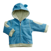 Basic Bunny Ears Fleece Hoodie Ocean