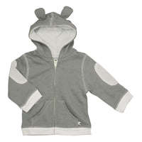 Basic Bunny Ears Fleece Hoodie Thunder