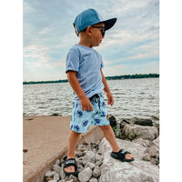 Boys Blue Smiley Boardshorts 5