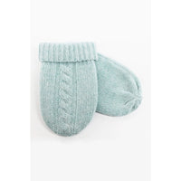 Cashmere Cable Mittens - Cloud Blue