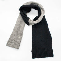 Color Block Kids Scarf - BLACK/LIGHT GREY