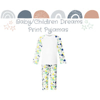 Dreams Print Long Sleeve Baby/childrens Pyjama Set 2