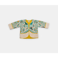 Ethnic jacket shrug in jacquard cotton Top