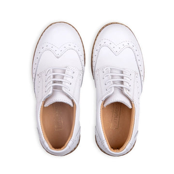 Lace Up Brogues for Boys and Girls White