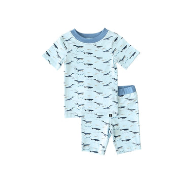 Pajama Shortie Set - Majestic Whales