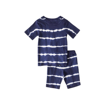 Pajama Shortie Set - Patriot Blue Tie Dye