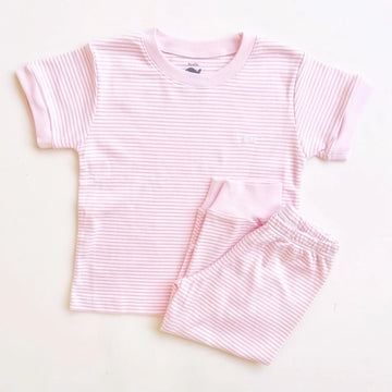 Stripped White & Pink Pajamas