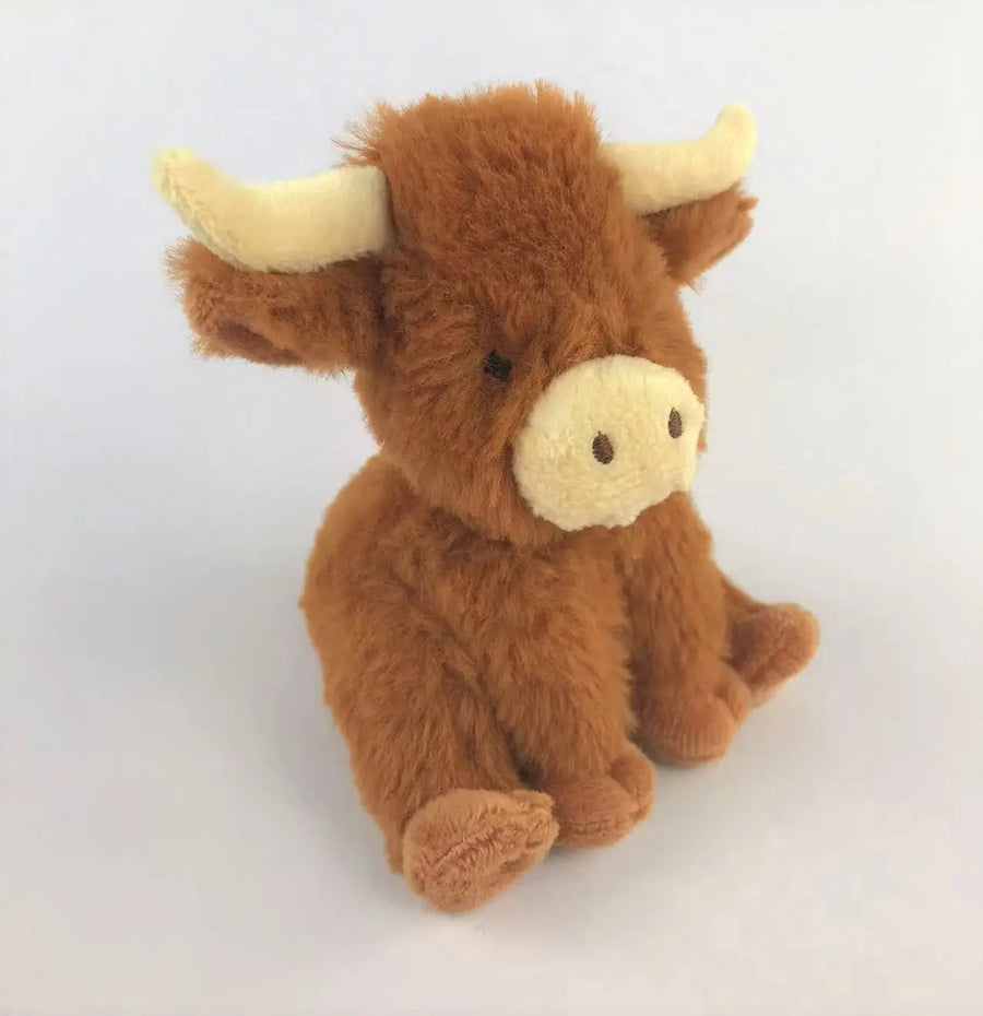 Mini Highland Longhorn Cow Plush Baby Soft Toy