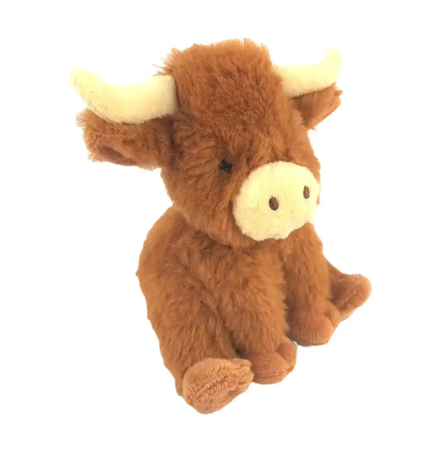 Mini Highland Longhorn Cow Plush Baby Soft Toy