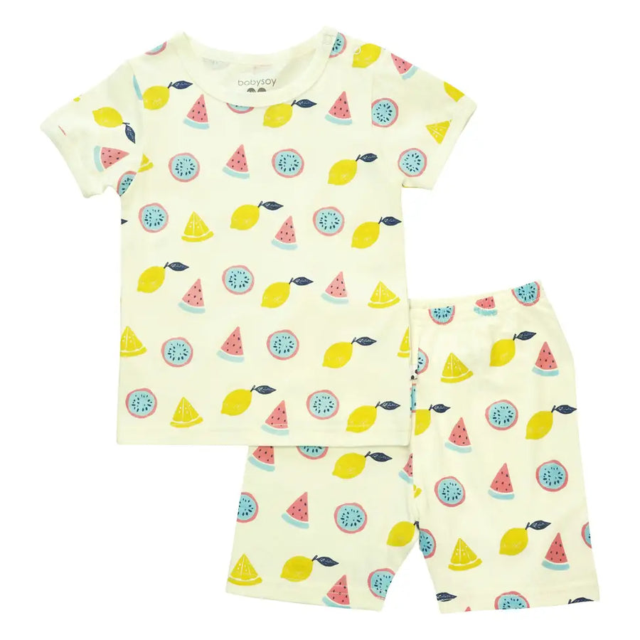 Babysoy Short Sleeve Lounge Set Fruits