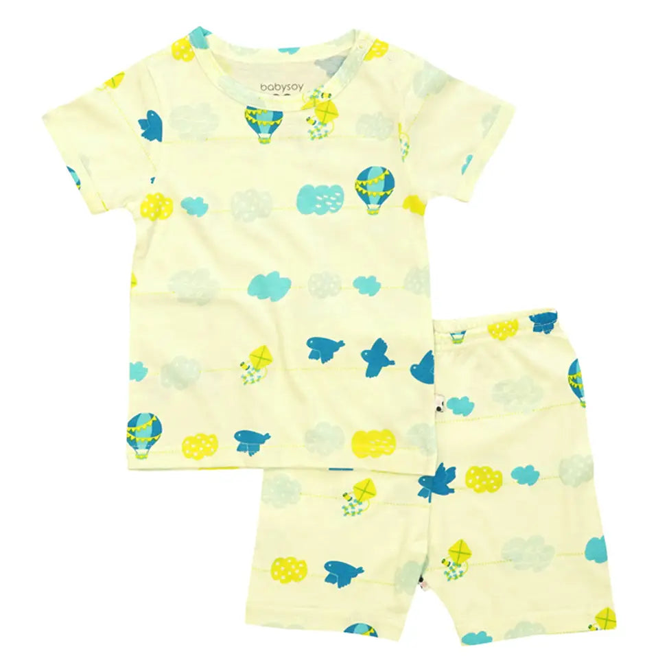 Babysoy Short Sleeve Lounge Set Sky