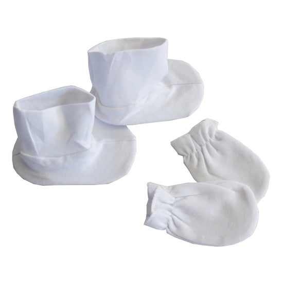 Bambini White Infant Booties