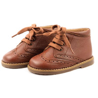 Brown leather children's boots 4