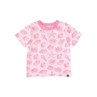 Girls L&T Crew Neck Pocket T-Shirt - Seashells