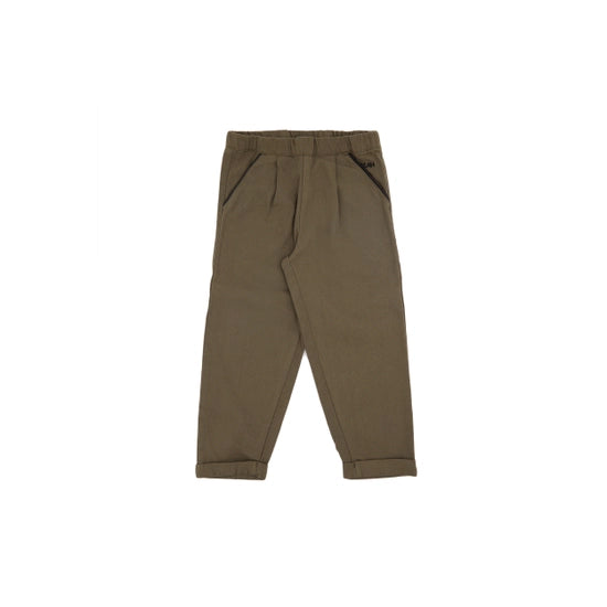 Khaki straight-cut chinos