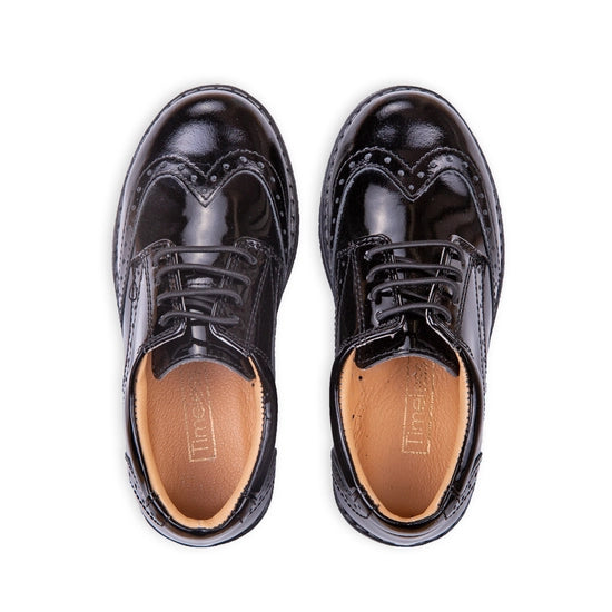 Lace Up Brogues for Boys and Girls Black