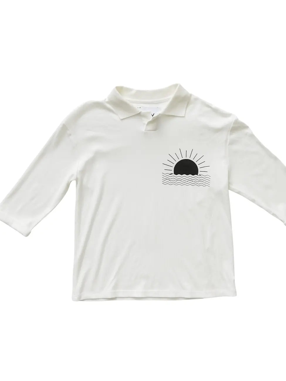 Ribbed Polo with Sun Logo 3