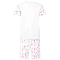 Star Print Short Sleeve Baby/Childrens Pyjamas Pink