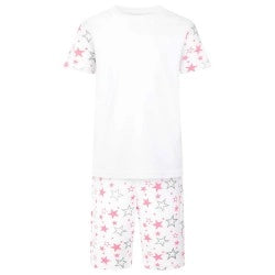 Star Print Short Sleeve Baby/Childrens Pyjamas Pink