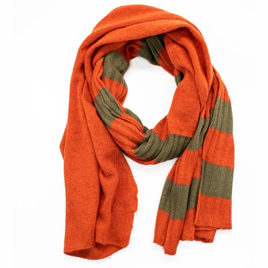 Striped Scarf Olive