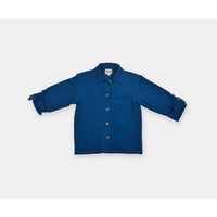 Unisex full sleeves crush cotton shirt Blue